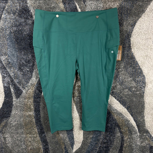 NWT Eddie Bauer Guide Trex Capris Womens 3X Green Activewear