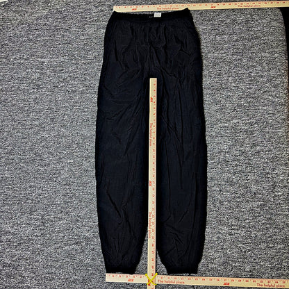Nike Nylon Track Pants Mens M Black Cuffed Baggy