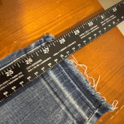 Levi's 711 Skinny Ankle Jeans Womens 26 Blue Raw Hem Ripped