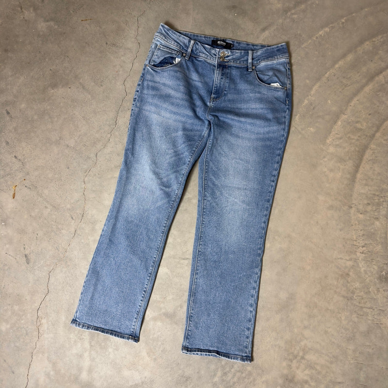 Hudson Straight Leg Jeans Womens 12 Blue Medium Wash Baggy