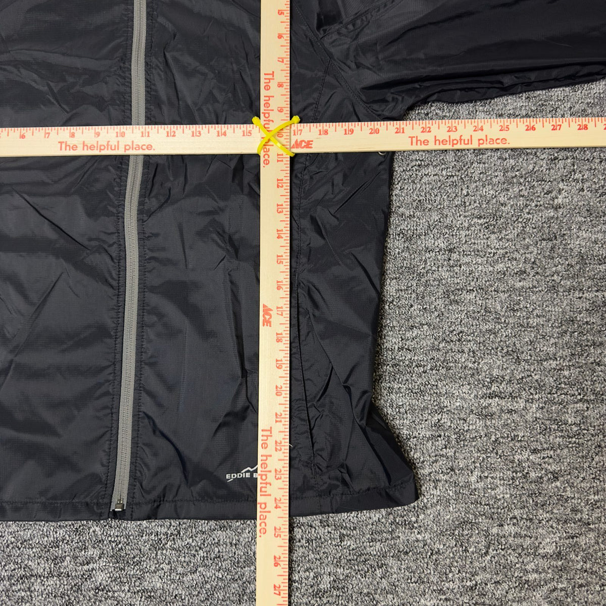 Eddie Bauer Windbreaker Womens M Black Hooded Gorpcore
