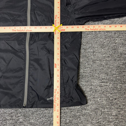 Eddie Bauer Windbreaker Womens M Black Hooded Gorpcore