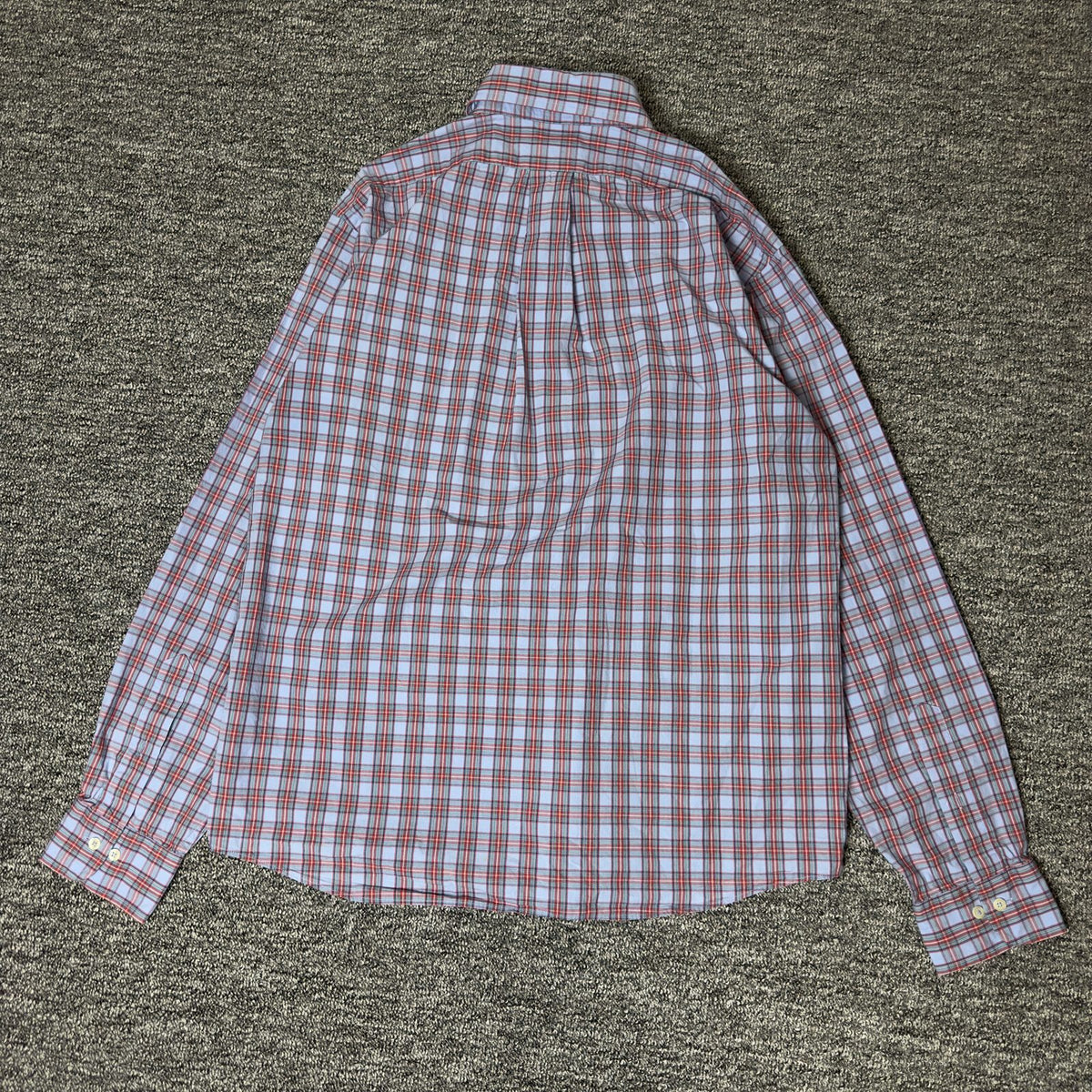 Brooks Brothers Plaid Button-Down Shirt Mens M Blue Preppy