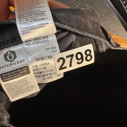 Levi's Premium Slim Fit Jeans Mens W28 L30 Black