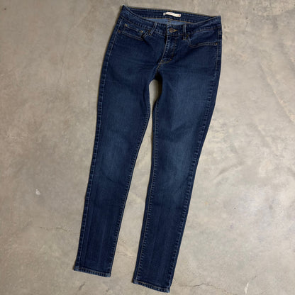Levi's 711 Skinny Jeans Womens 28x30 Dark Wash