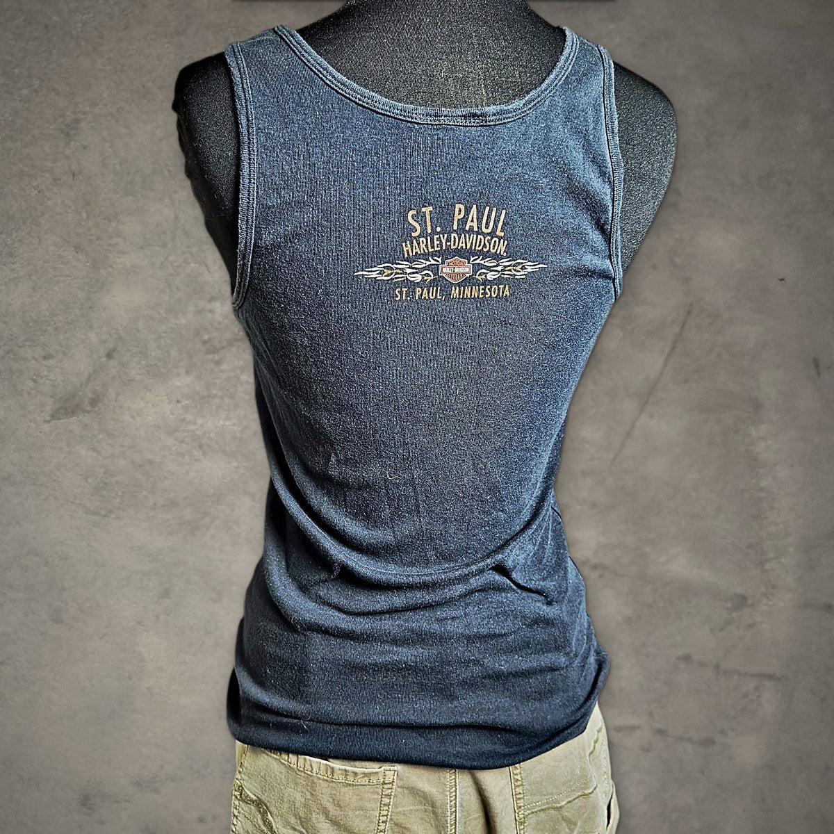 Harley-Davidson 105 Years Rhinestone Tank Womens 2X Black