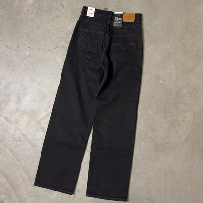 NWT Levis Premium Western Ribcage Straight Jeans SZ 27 Black