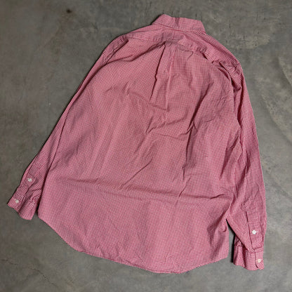 Ralph Lauren Blaire Gingham Shirt Mens L Pink
