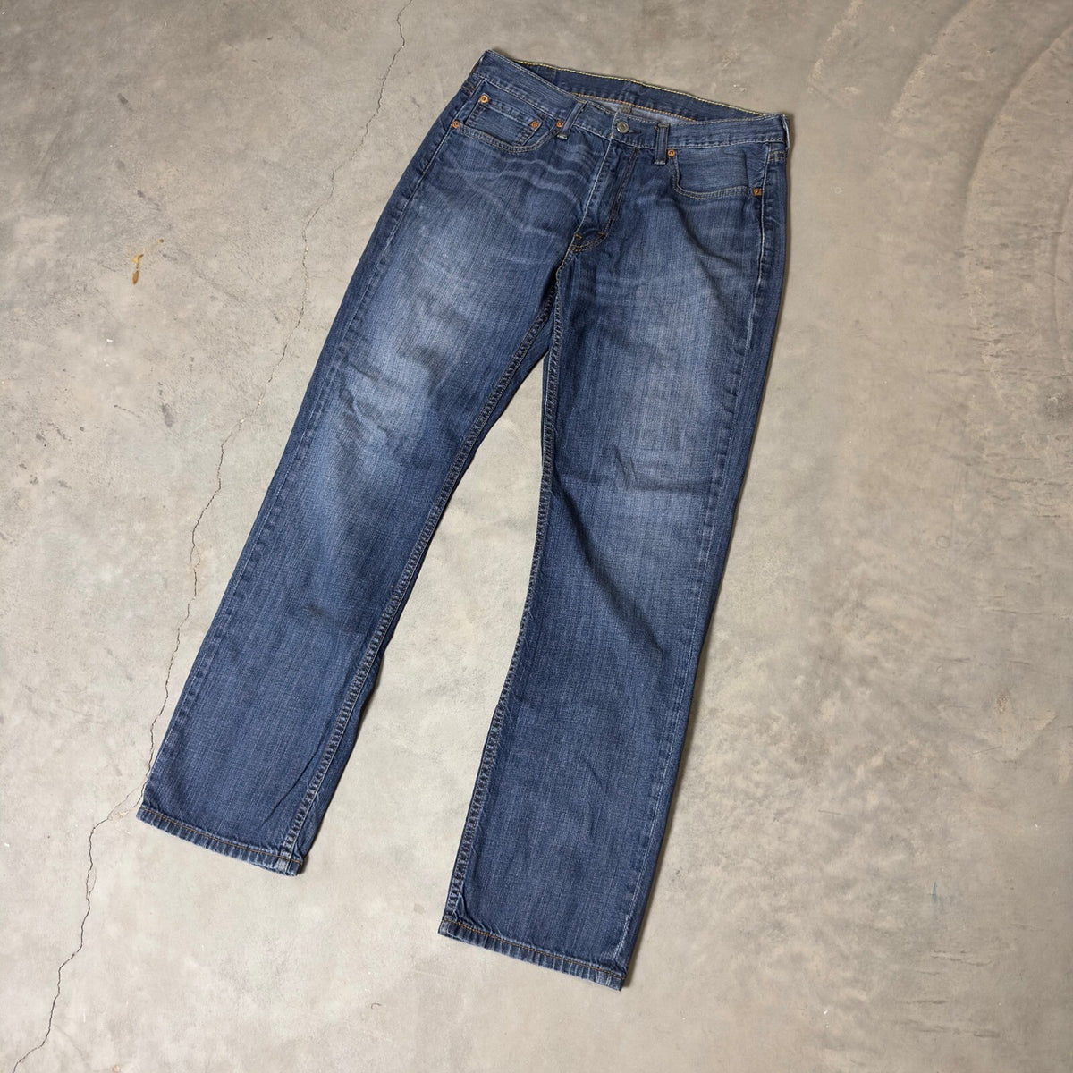 Levi's 514 Straight Fit Jeans Mens 33x32 Blue Baggy