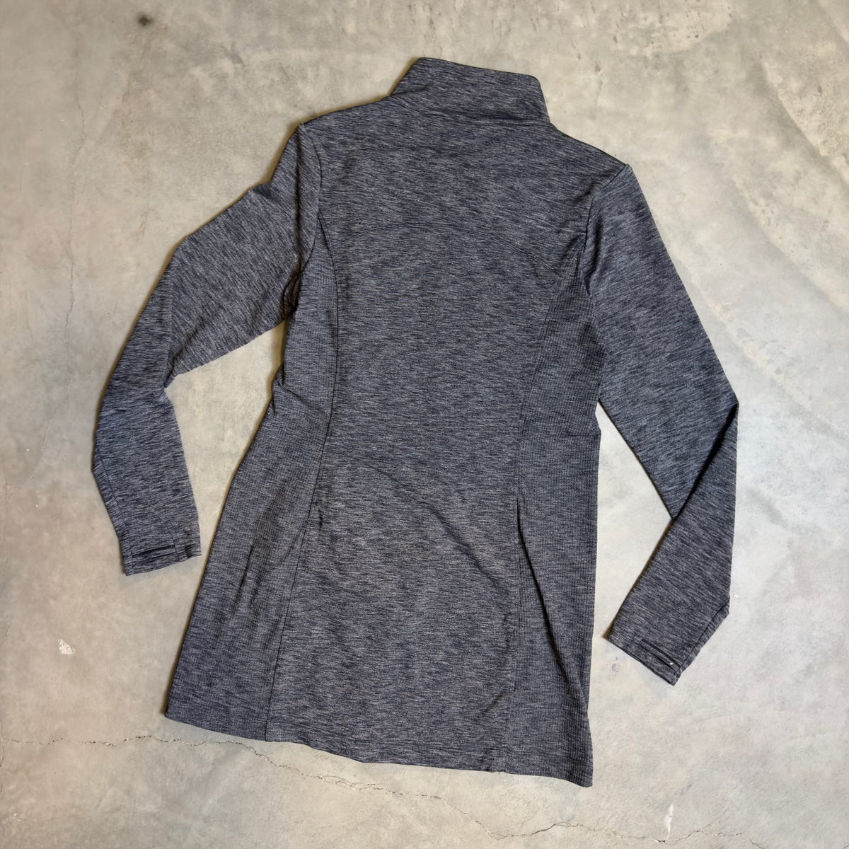 Athleta Asymmetric Zip Jacket Womens M Gray Funnel Neck