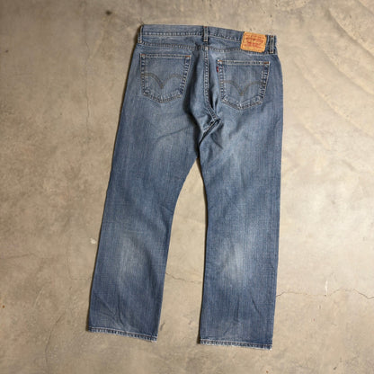 Vintage Y2K Levi's 514 Slim Straight Jeans Mens 36x30 Blue