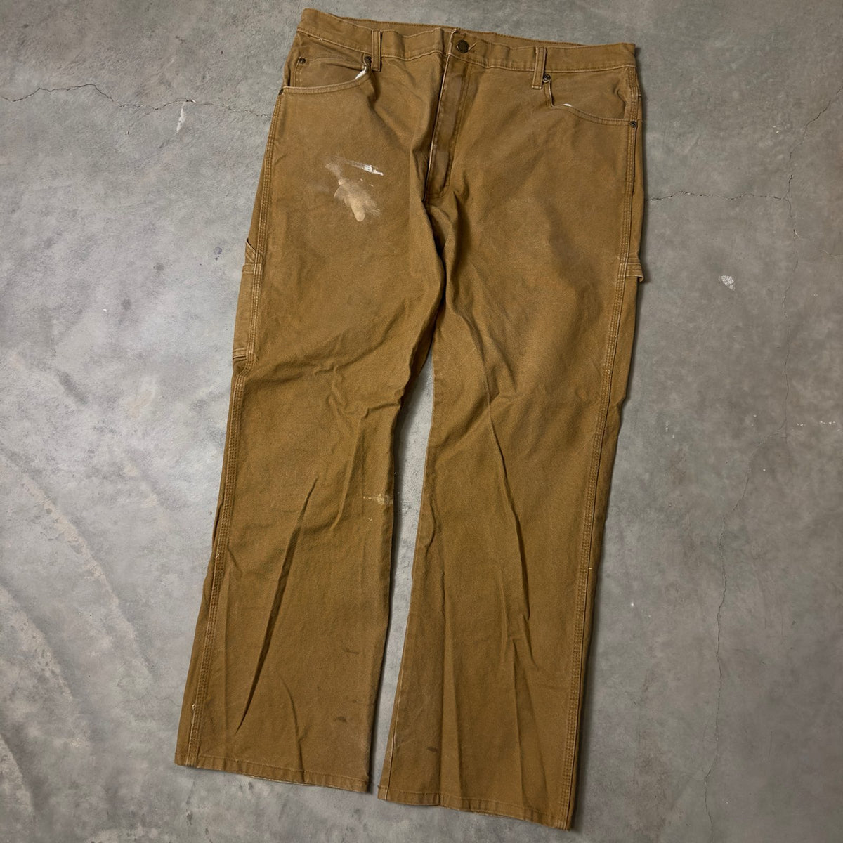 Dickies Carpenter Pants Mens 36x30 Brown Stretch