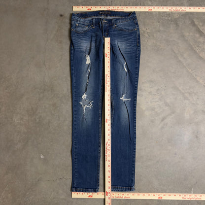 Levi's 524 Too Superlow Jeans Womens 27x33 Distressed