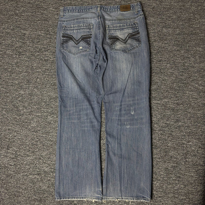 Urban Up Bootcut Jeans Mens 34x32 Blue Distressed Baggy Y2K