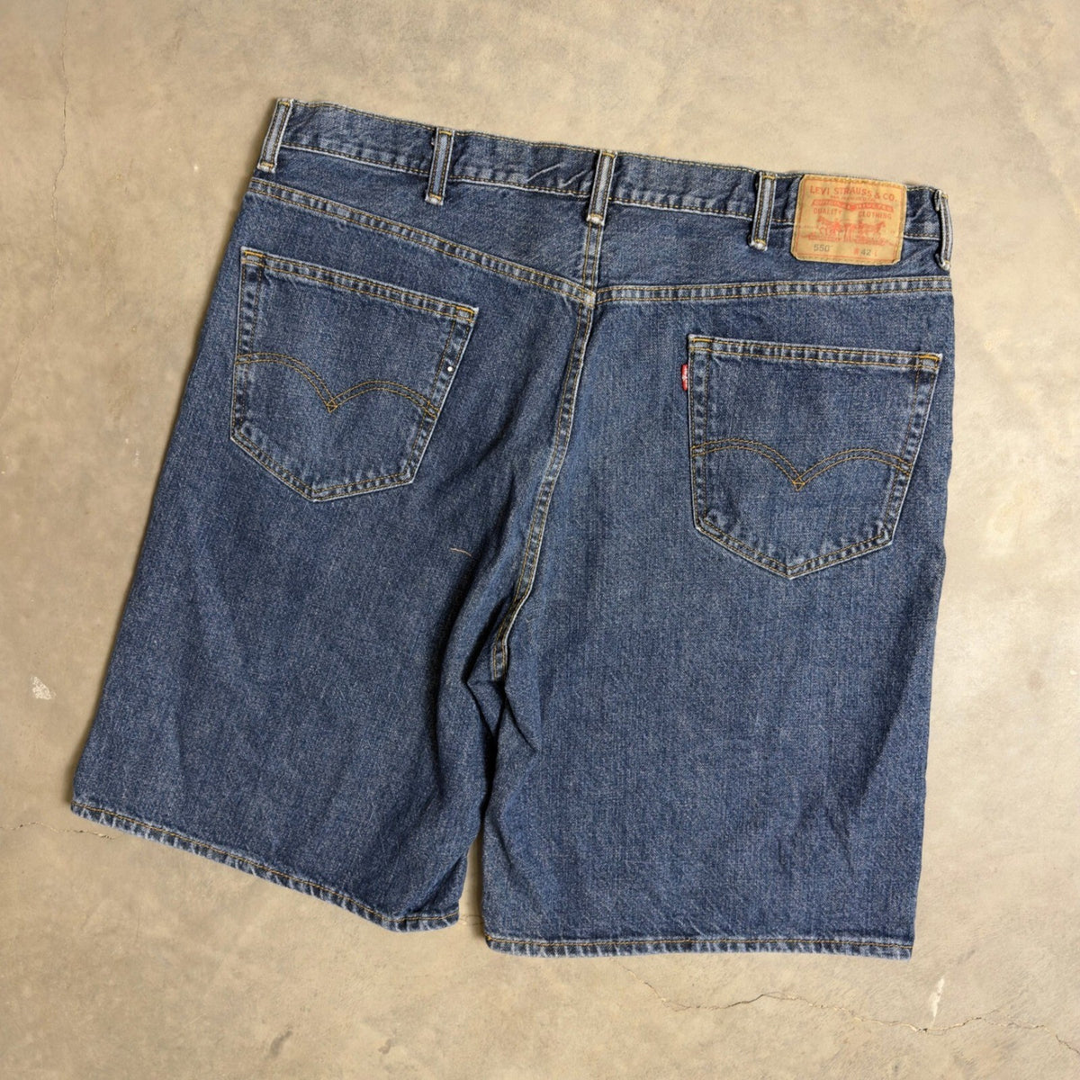 Vintage Levi's 550 Relaxed Fit Denim Shorts Mens 42 Blue Baggy