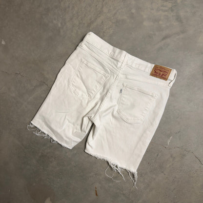 Levi's 711 Amazing Skinny Denim Shorts Womens 28 White