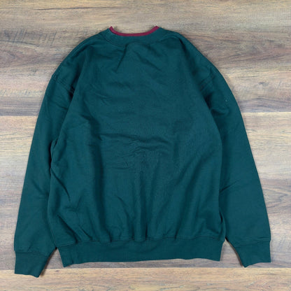 M&C Grandkids Embroidered Sweatshirt XL Green Burgundy Cozy