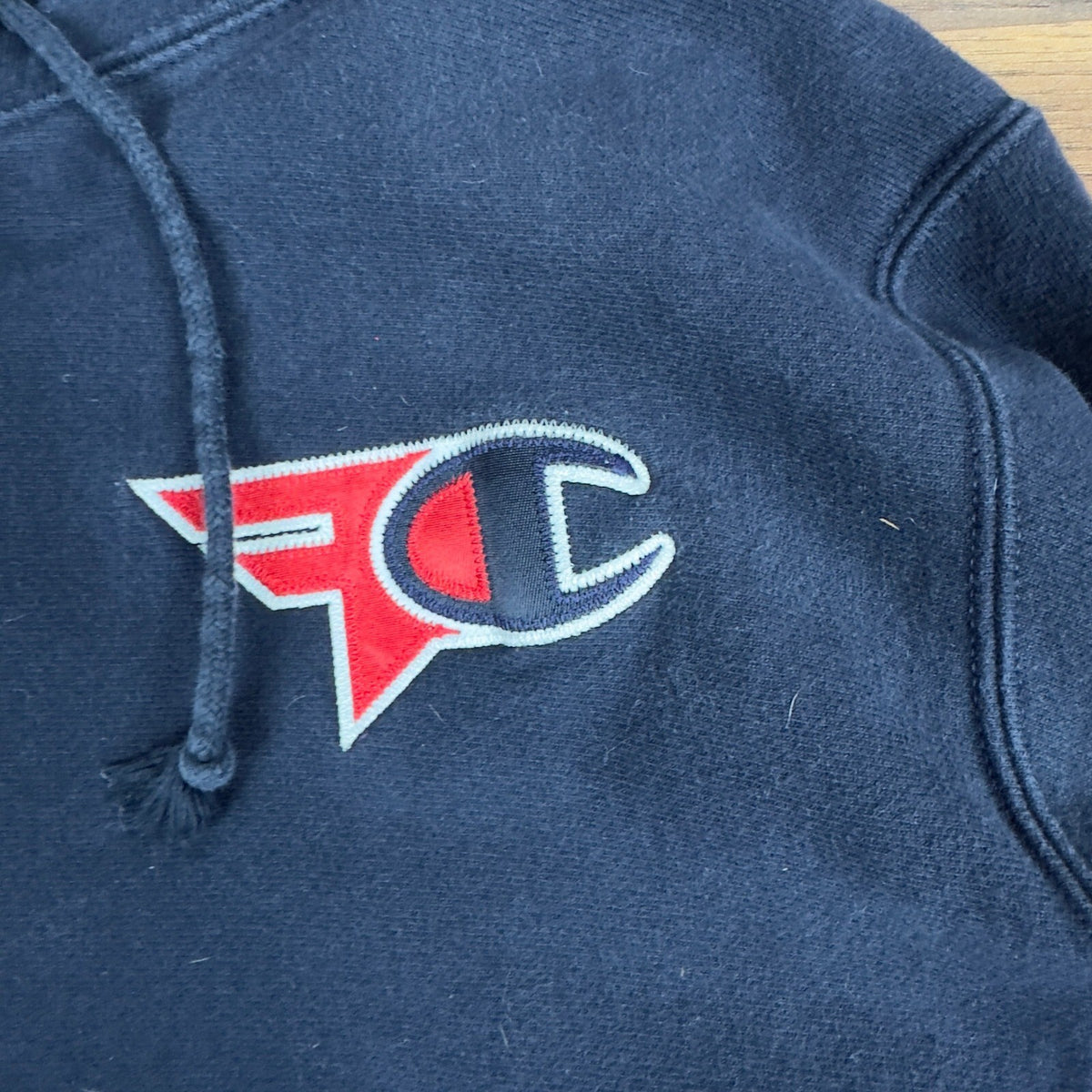 Champion FaZe Clan Reverse Weave Hoodie Navy Mens Medium