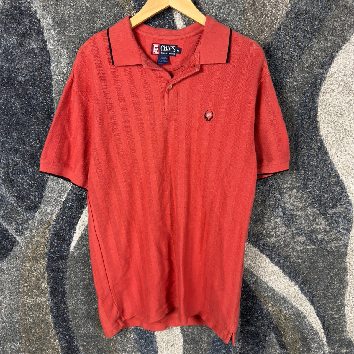 Vintage Chaps Ralph Lauren Polo Mens M Red Shadow Stripe