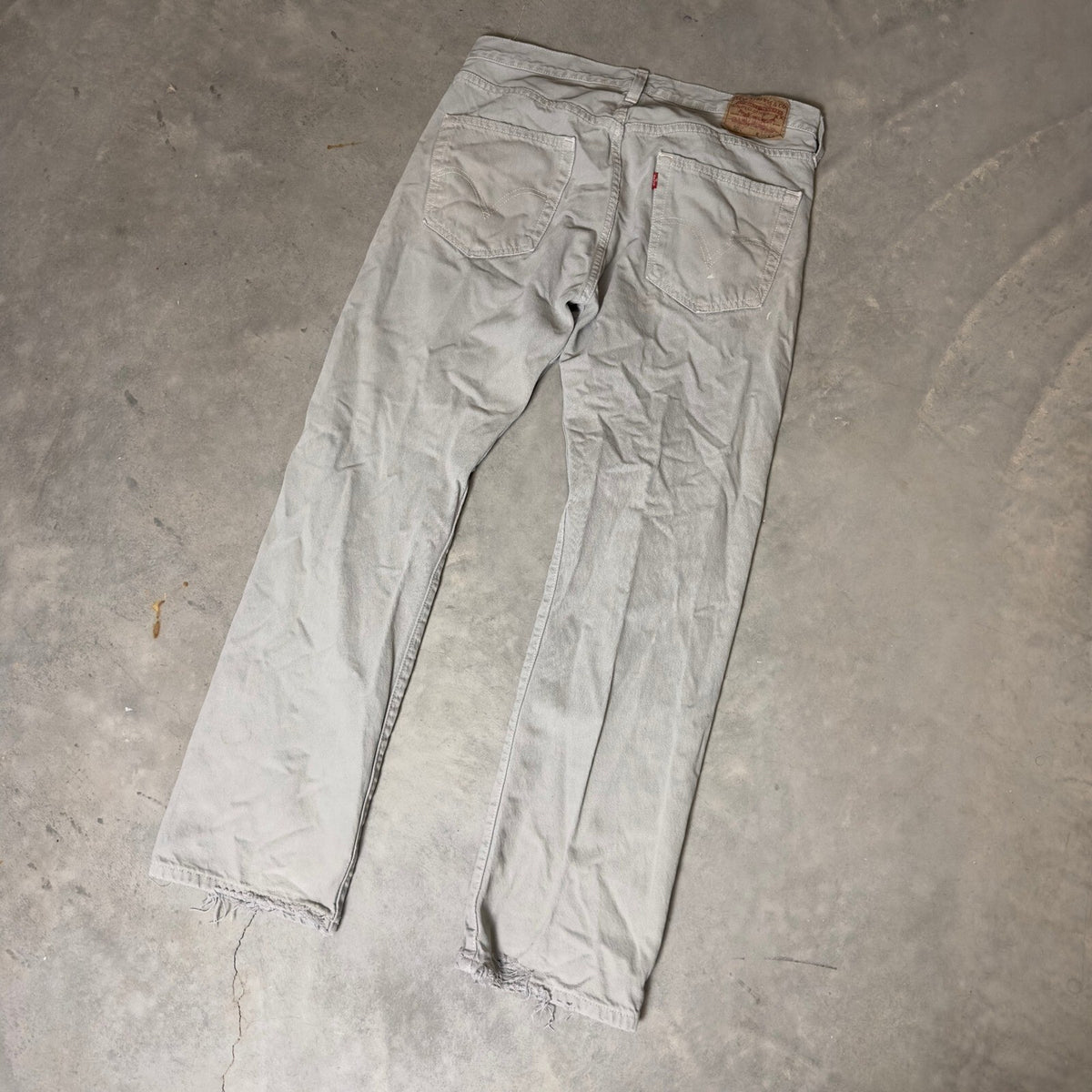 Y2K Levi's 501 Original Straight Jeans Mens 36x32 Gray