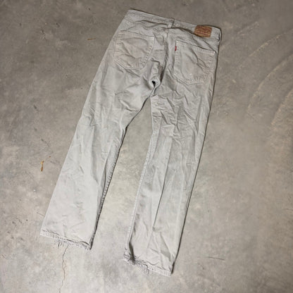 Y2K Levi's 501 Original Straight Jeans Mens 36x32 Gray