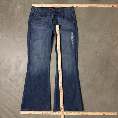 Christin Michaels Flare Jeans Womens Size 30 Dark Wash Boho