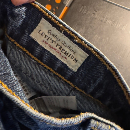 Levi's Premium 501 Original Denim Shorts Womens 27 Blue