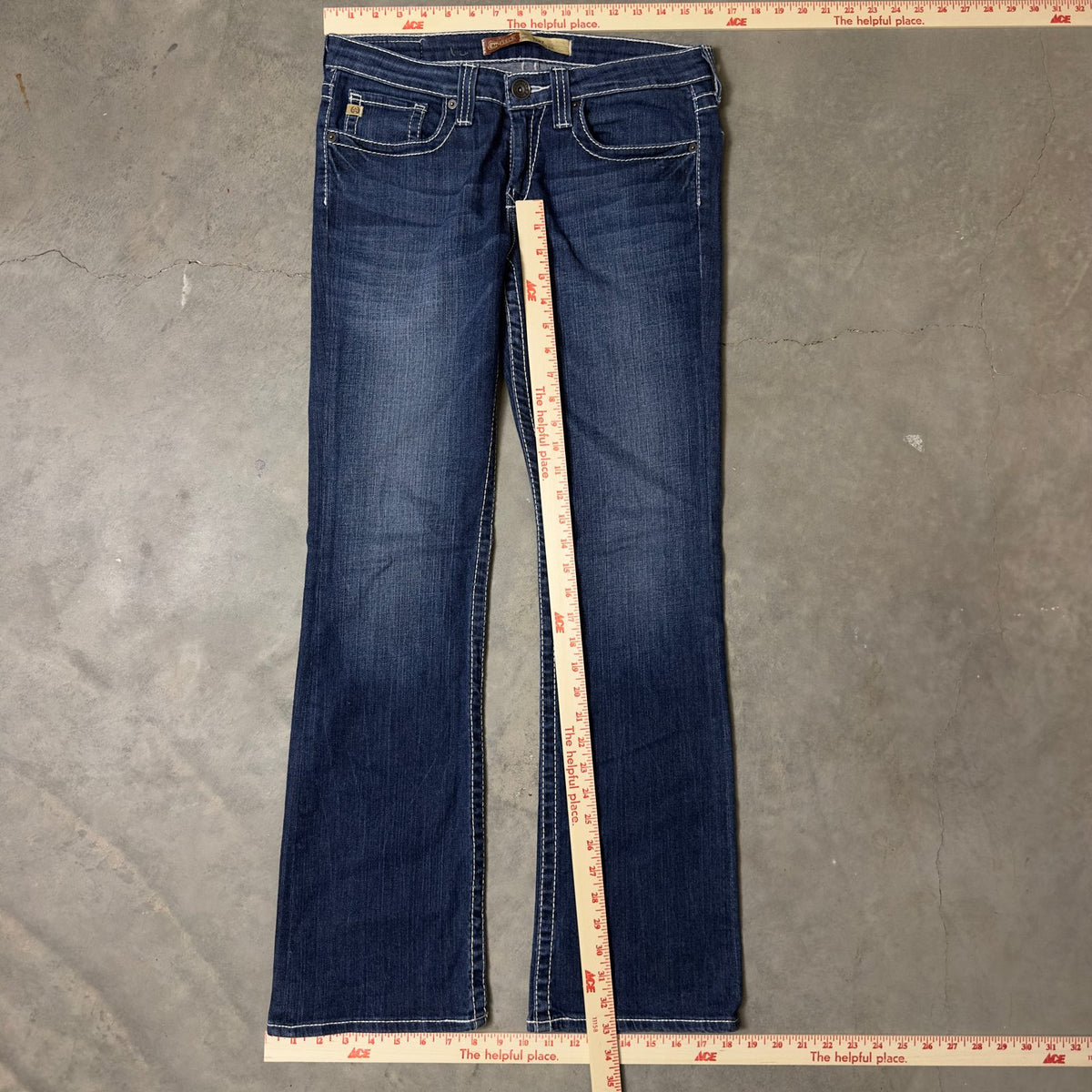 Big Star Remy Jeans Womens 30R Low Rise Dark Wash Bootcut
