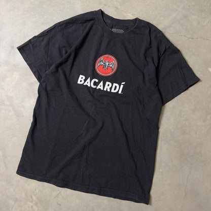Bacardi Graphic T-Shirt Mens XL Black Rum Alcohol Promo Logo