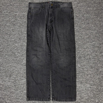 Southpole Mens Jeans 36x32 Relax Fit Black Wash Baggy Y2K