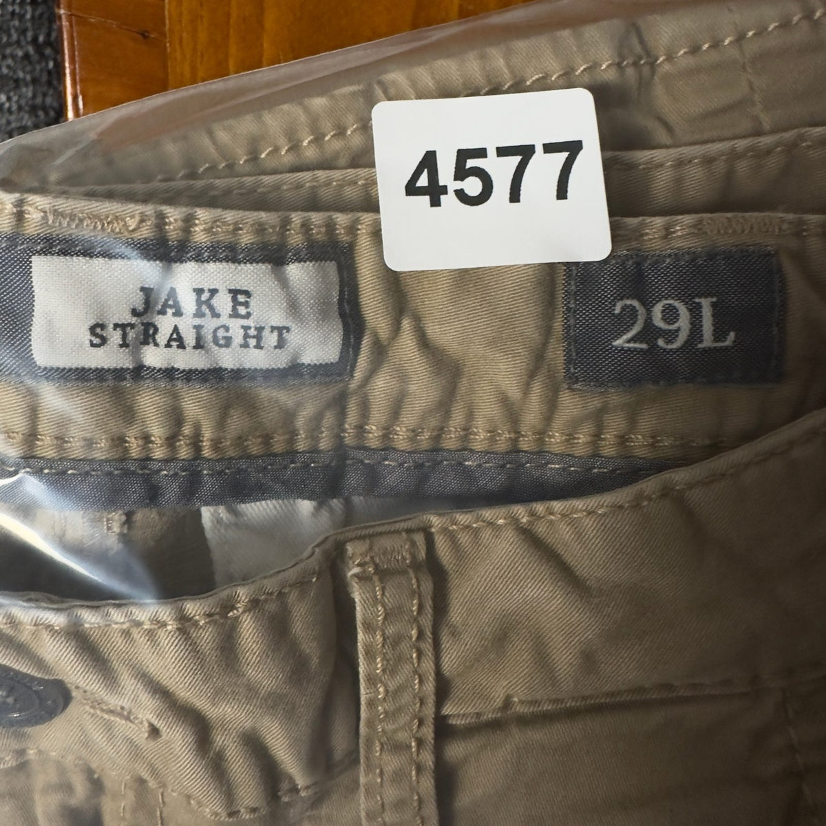 BKE Jake Straight Chino Pants Mens 29L Khaki Casual Workwear