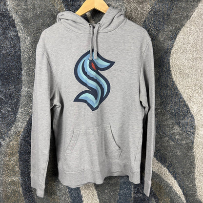 Seattle Kraken Fanatics Hoodie Mens L Heather Gray NHL