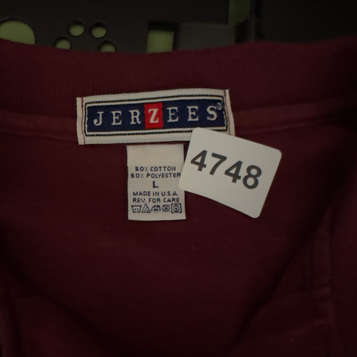 Jerzees Abercrombie Country Inn Polo Mens L Burgundy