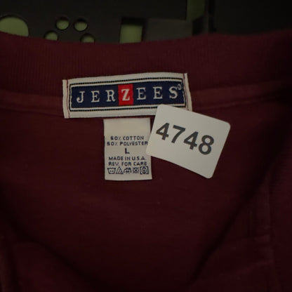 Jerzees Abercrombie Country Inn Polo Mens L Burgundy