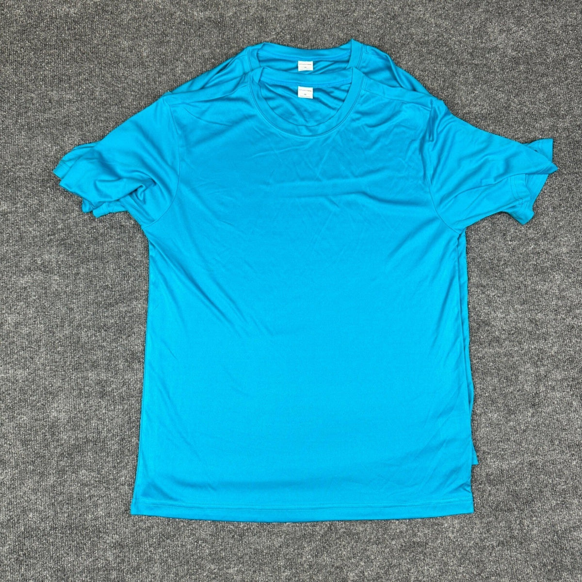 Lot of 2 Sport-Tek ST350 Workout Tees Mens M Atomic Blue NWT