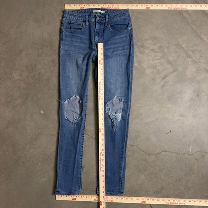 Levi's 721 High Rise Skinny Jeans Womens 27x30 Distressed
