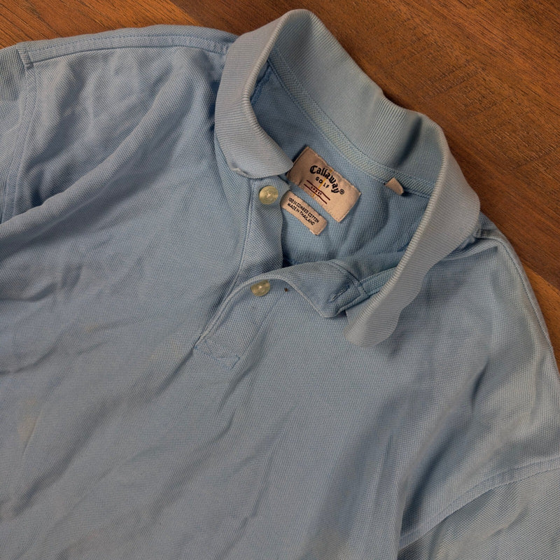 Callaway Golf Sport Polo Shirt Mens M Light Blue Golfcore