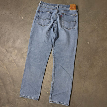 Levi's Straight Leg Jeans Mens 36x32 Light Wash Faded