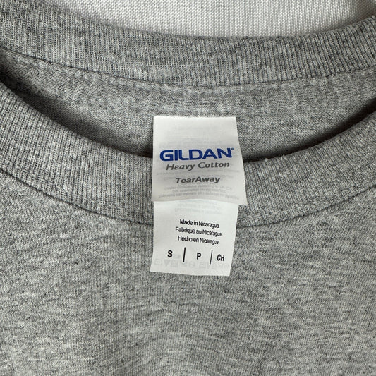 NWT Gildan Mens S Long Sleeve Heather Gray Tee