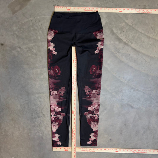 The North Face FlashDry Floral Leggings Womens M Black Rose
