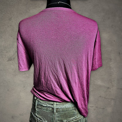 Express Lace Up Plunge Tee Womens M Mauve Pink Casual