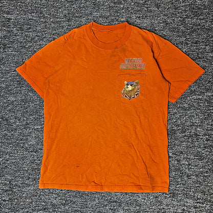 One-Eyed Jack's Saloon Sturgis Pocket Tee Mens Orange Biker