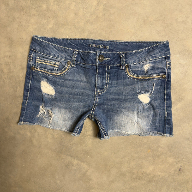Maurices Denim Cut Off Shorts Womens 5/6 Blue Y2K