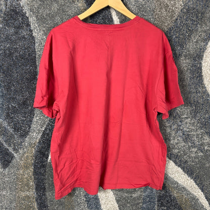 Polo Ralph Lauren T-Shirt Mens XL Red Crew Neck Navy Pony