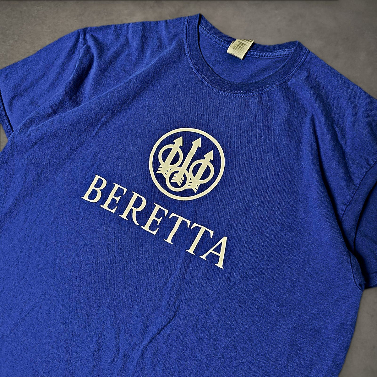 Gildan Beretta Logo Tee Mens XL Royal Blue Graphic