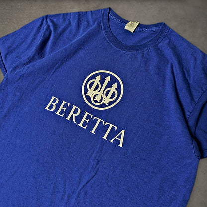 Gildan Beretta Logo Tee Mens XL Royal Blue Graphic