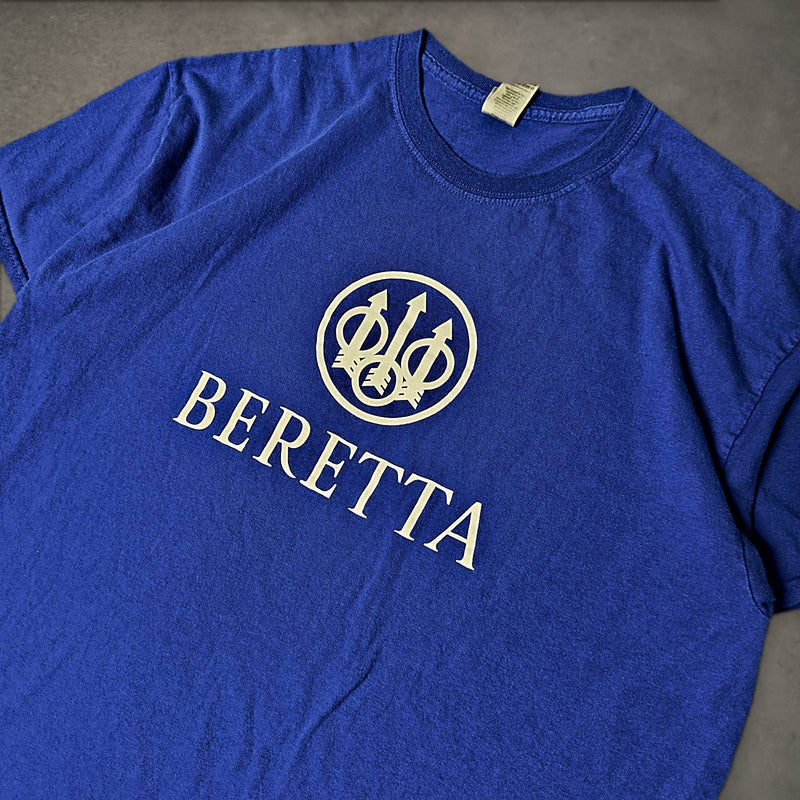 Gildan Beretta Logo Tee Mens XL Royal Blue Graphic