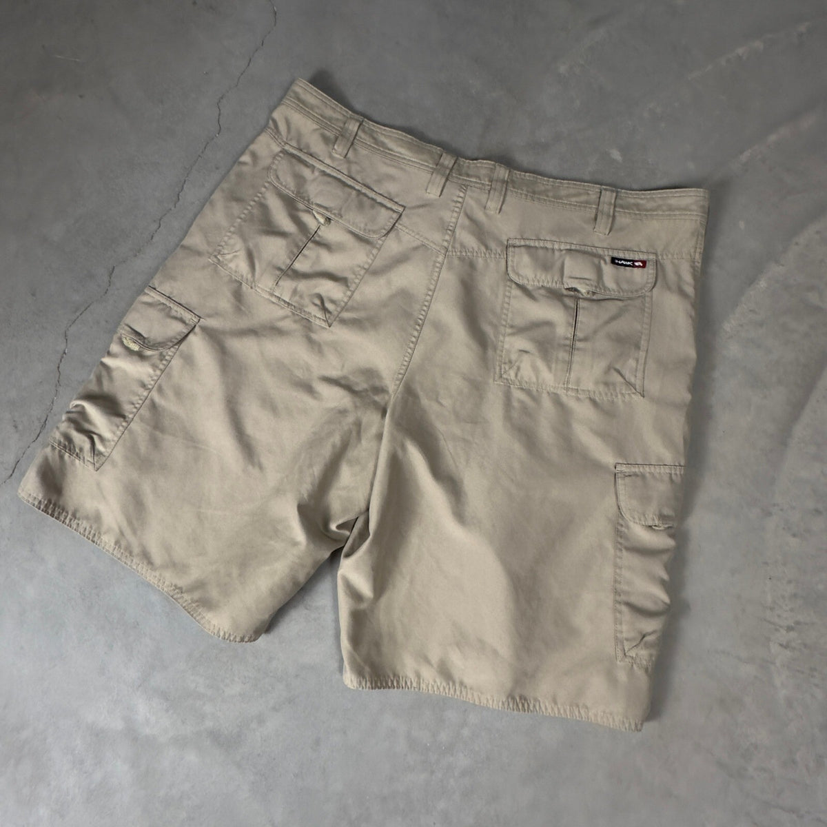 Tony Hawk Cargo Shorts Mens 40 Tan Khaki Baggy Skater Y2K