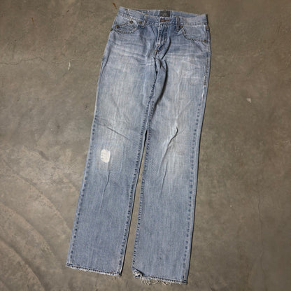 Y2K Rock & Republic Straight Leg Jeans Mens 30x34 Distressed Baggy Streetwear
