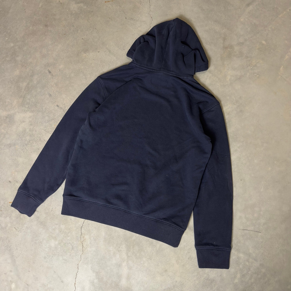 Abercrombie & Fitch Hoodie Mens Small Navy Blue Patch Logo